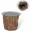 Image de Table Basse Teck Verre 50x40 Cm Vidaxl