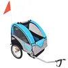 Image de vidaXL Remorque de Vélo Chariot de Vélo avec Siège Remorque de Bicyclette Poussette de Vélo Chariot de Transport Gris 91373