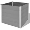 Image de Jardinière - vidaXL - Lit surélevé de jardin - 100x100x91 cm - Gris - Composite bois-plastique