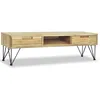 Image de Meuble Tv 120x35x35 Cm Teck Massif Vidaxl