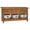 Image de vidaXL Buffet bois dacajou massif 100x30x50 cm 244488
