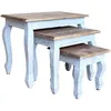 Image de vidaXL Ensemble de tables gigognes 3 pcs bois dacajou massif 244505