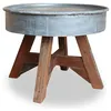 Image de Table Basse Bois De Récupération Mélangé 60x45 Cm Argenté Vidaxl