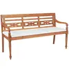 Image de Banc Batavia Avec Coussin 150 Cm Teck Vidaxl