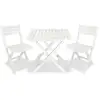 Image de Ensemble De Bistro Pliable 3 Pcs Plastique Blanc Vidaxl