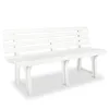 Image de Banc De Jardin 145,5 Cm Plastique Blanc Vidaxl