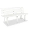 Image de vidaXL Banc de jardin 1455 cm Plastique Blanc 43583