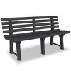 Image de Banc De Jardin 145,5 Cm Plastique Anthracite Vidaxl