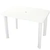 Image de Table De Jardin Blanc 101 X 68 X 72 Cm Plastique Vidaxl
