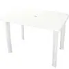 Image de Table de jardin blanc 101 x 68 x 72 cm plastique 43592