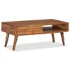 Image de vidaXL Table basse Bois massif avec tiroir sculpté 100x50x40 cm 244974