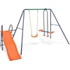 Image de Ensemble de balançoire - vidaXL - 91359 - 3 sièges - Toboggan 183 cm - Acier et plastique