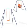 Image de Balançoire Simple 2-en-1 Et Balançoire Pour Tout-petits Orange Vidaxl