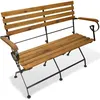 Image de Banc Pliable De Jardin 112 Cm Bois D'acacia Solide Vidaxl