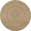 Image de Tapis - vidaXL - Jute tressé - Rond 150 cm - Naturel - Intérieur