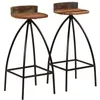 Image de vidaXL Lot de 2 Tabourets de Bar Chaise de Pub Siège de Bistrot Meuble de Salle à Manger Cuisine Salon Maison Intérieur 245264