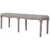 Image de vidaXL Banc Lin Bois solide 150x40x48 cm Gris foncé