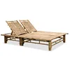 Image de Chaise longue bi places - Bambou - 200 x 130 cm