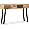 Image de Table Console Teck Massif De Récupération 120 X 30 X 76 Cm Vidaxl
