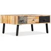 Image de Table Basse Teck De Récupération Massif 90x65x40 Cm Vidaxl