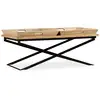 Image de Table Basse Bois De Manguier Massif 110x55x42 Cm Vidaxl