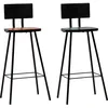 Image de Tabourets De Bar Lot De 2 Bois Massif De Récupération Vidaxl