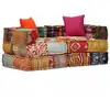 Image de Vidaxl canapé-lit modulaire à 2 places tissu patchwork 244977