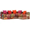 Image de vidaXL Pouf modulaire à 4 places Patchwork Tissu
