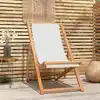 Image de Chaise De Terrasse Teck 56x105x96 Cm Couleur Crème Vidaxl