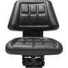 Image de Siège de tracteur - vidaXL - Noir - PVC - Acier - Suspension réglable