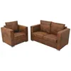 Image de vidaXL Ensemble de Canapés 2 pcs Canapé de Salle de Séjour Sofa de Salon Sofa de Salle de Séjour Maison Intérieur Cuir Daim 274883