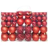 Image de Ensemble De Boules De Noël 100 Pcs 3/4/6 Cm Rouge Vidaxl