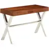Image de Bureau Bois D'acacia Solide Avec Finition Miel 110x50x76 Cm Vidaxl
