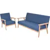 Image de Ensemble De Canapé 2 Pcs Tissu Bleu Vidaxl