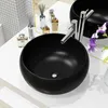 Image de Lavabo rond en céramique noir - VIDAXL - 40 x 15 cm - Design moderne et tendance