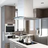Image de vidaXL Hotte Ilot Acier Inoxydable LED Hotte Cheminée Aspirante de Cuisine 50664