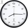 Image de vidaXL Horloge Murale Radioguidée Mouvement à Quartz Blanc et Noir Cuisine Salon 50617