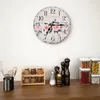 Image de vidaXL Horloge Murale à Quartz Fleur Montre de Salon Pendule de Mur MDF 30 cm Multicolore 50625