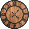 Image de Horloge Murale Vintage À Quartz Bois Et Métal 60 Cm Xxl Vidaxl