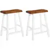Image de Tabourets De Bar Lot De 2 Bois Massif Vidaxl