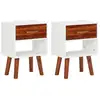 Image de Tables De Chevet 2 Pcs Bois D'acacia Massif 40x30x57 Cm Vidaxl