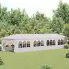 Image de Tonnelle De Jardin 3x12 M Blanc Vidaxl