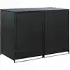 Image de Abris Pour Poubelle Double Résine Tressée Noir 148x80x111 Cm Vidaxl