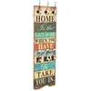 Image de Porte-manteau Mural Avec 6 Crochets 120 X 40 Cm Home Is Vidaxl