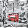 Image de Cloison De Séparation 200 X 170 Cm Bus Londonien Noir Et Blanc Vidaxl