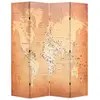 Image de Cloison De Séparation Pliable 160 X 170 Cm Carte Du Monde Jaune Vidaxl