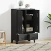 Image de Garde-robe Métal De Style Industriel 67x35x107 Cm Noir Vidaxl