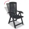Image de Vidaxl chaises inclinables de jardin lot de 2 plastique anthracite 43897