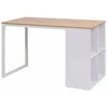 Image de vidaXL Table décriture 120 x 60 x 75 cm Chêne et blanc