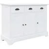 Image de Buffet Avec 3 Portes Mdf Et Bois De Pin 105x35x77,5 Cm Vidaxl